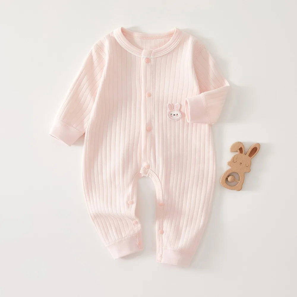 AYNIGIELL Spring and Autumn 0-12Months Baby Rompers Superior Quality Newborn 100% Cotton Jumpsuit for Newborn Boys and Girls