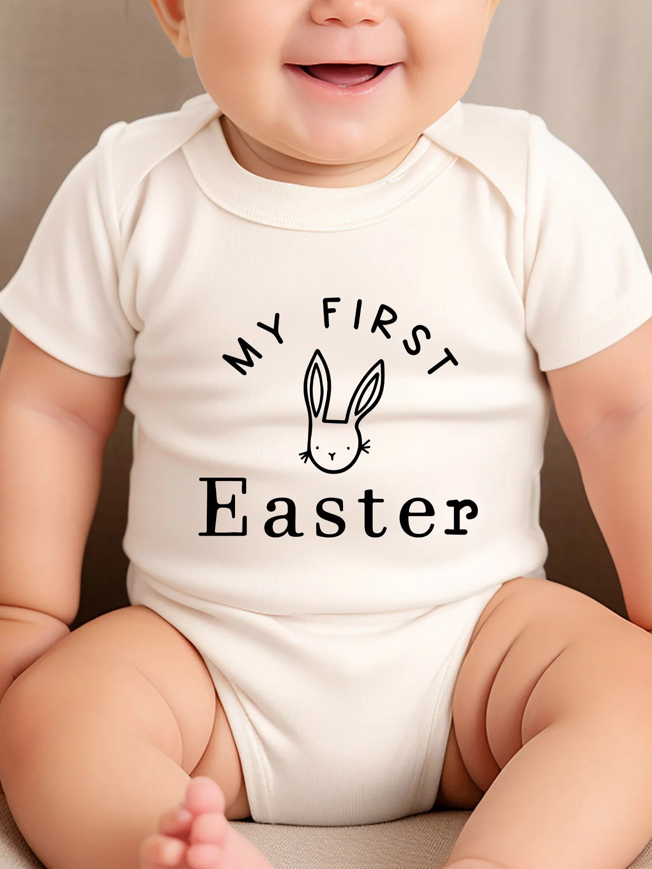 Bodysuit Rabbit Pattern Infant Fashion Newborn Jumpsuit Romper Clothes My First Easter Print Baby Boy Girl Cute Toddler 0-24M