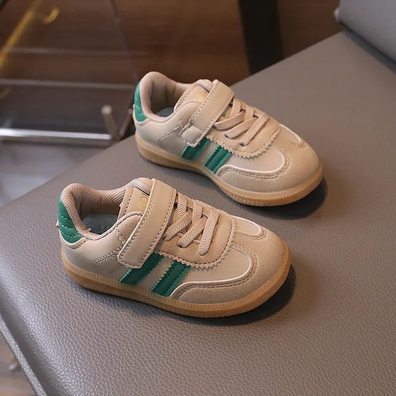Color Blocked Children's Casual Shoes Hook Loop Non Slip Fashion Kids Round Toe Outdoor Comfortable Breathable Soft Sole Shoes