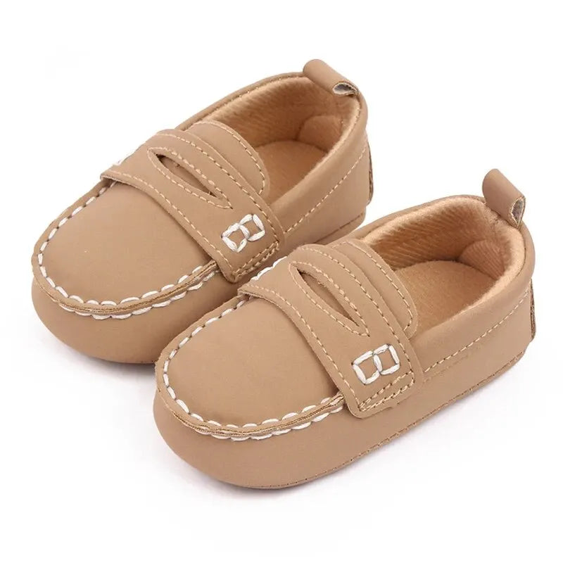 Chaussures décontractées tendance pour bébés garçons, mocassins pour nouveau-nés, chaussures en cuir souple pour petites filles, cadeaux pour enfants de 1 an