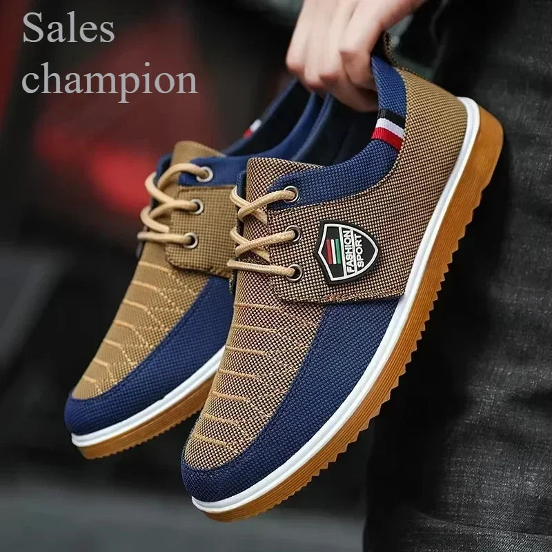 Men's casual shoes Vulcanized Work loafers Mesh Lightweight Man sports shoes Canvas Shoes for Men zapatos para hombres2025 - IFINDALL
