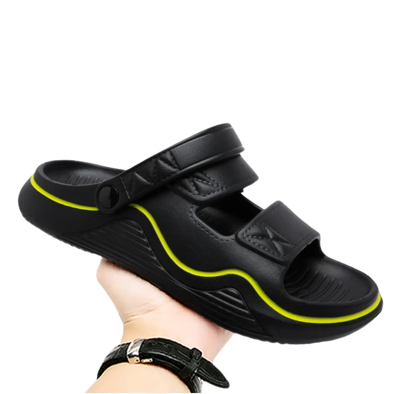 2025 Fashion Men Outdoor Sandals Slippers Beach Comfortable Slides Clogs Men Casual Shoes Garden Shoes Men Beach Slippers - IFINDALL