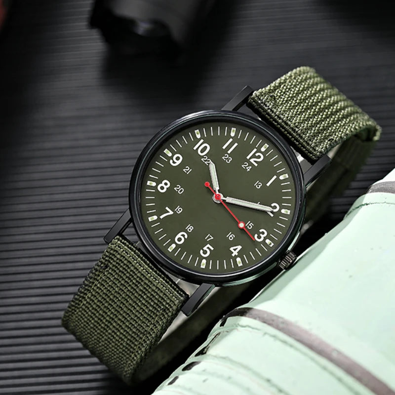 Luminous Men's Sports Watch Nylon Woven Band Shock Resistant Wristwatches Male Quartz Watches Reloj Hombre Xmas Gift - IFINDALL