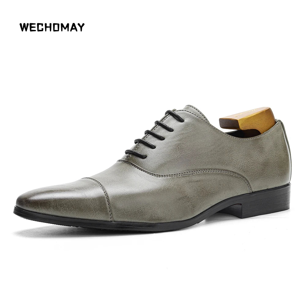Dress shoes man Stylish Gentleman's comfortable high Quality business oxford shoes for men - IFINDALL