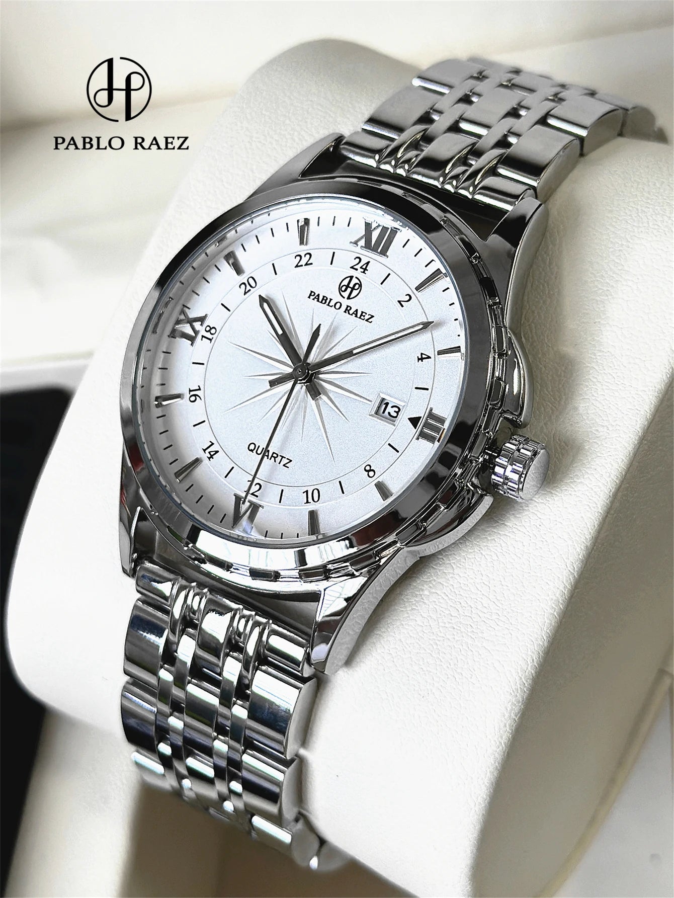 Business Man Silver Wristwatch Luminous SUS304 Stainless steel High Quality Luxury Watch Waterproof Fashion Clock hombre Reloj - IFINDALL