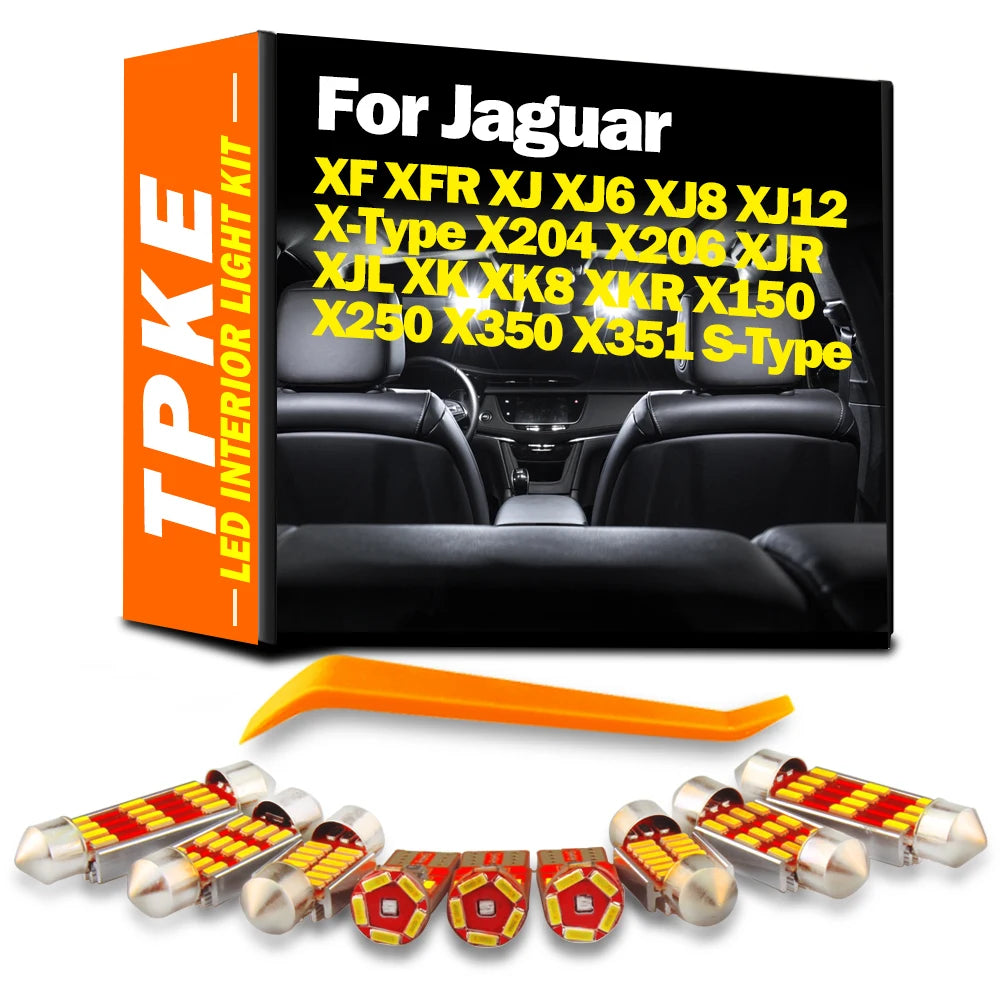 Interior LED Light Kit For Jaguar XF XFR XJ XJ6 XJ8 XJ12 X-Type X204 X206 XJR XJL XK XK8 XKR X150 X250 X350 X351 S-Type Car Bulb - IFINDALL