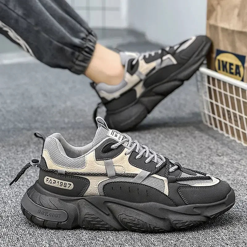 2025Men's Tennis Shoes New Casual Sports Shoes Spring and Autumn Men Breathable Wear-resistant Running Shoes кроссовки мужские - IFINDALL