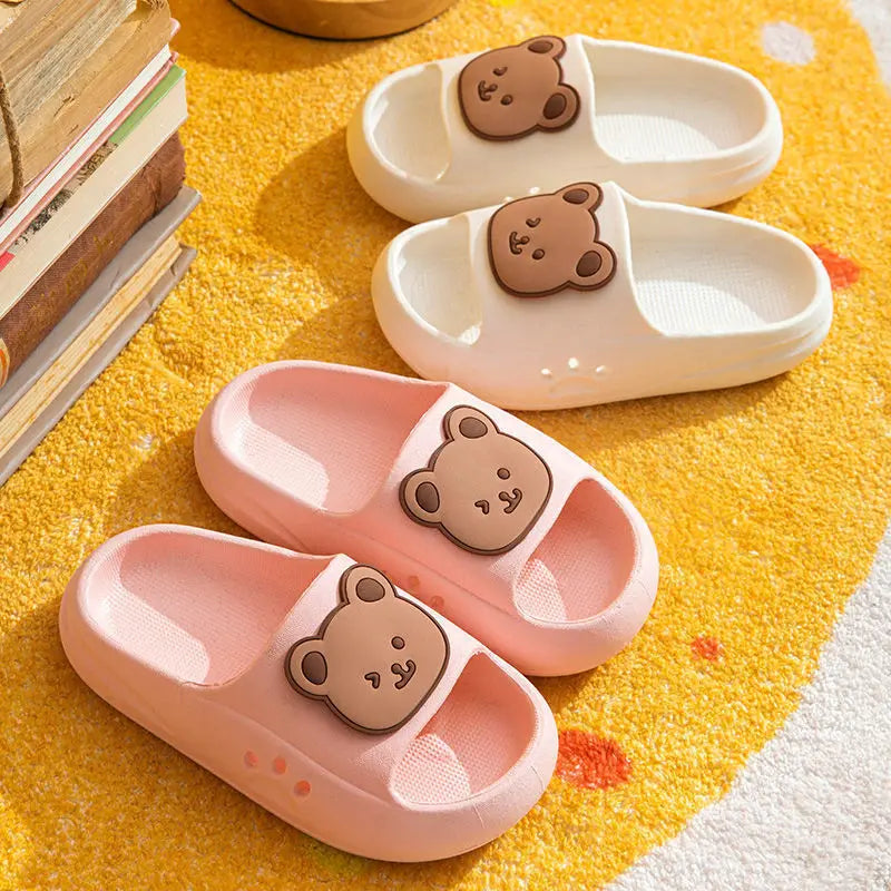 Chaussons pour enfants, mignons, dessin animé, hommes et filles, chaussures pour bébés, pantoufles antidérapantes, sandales parent-enfant, pantoufles d'été