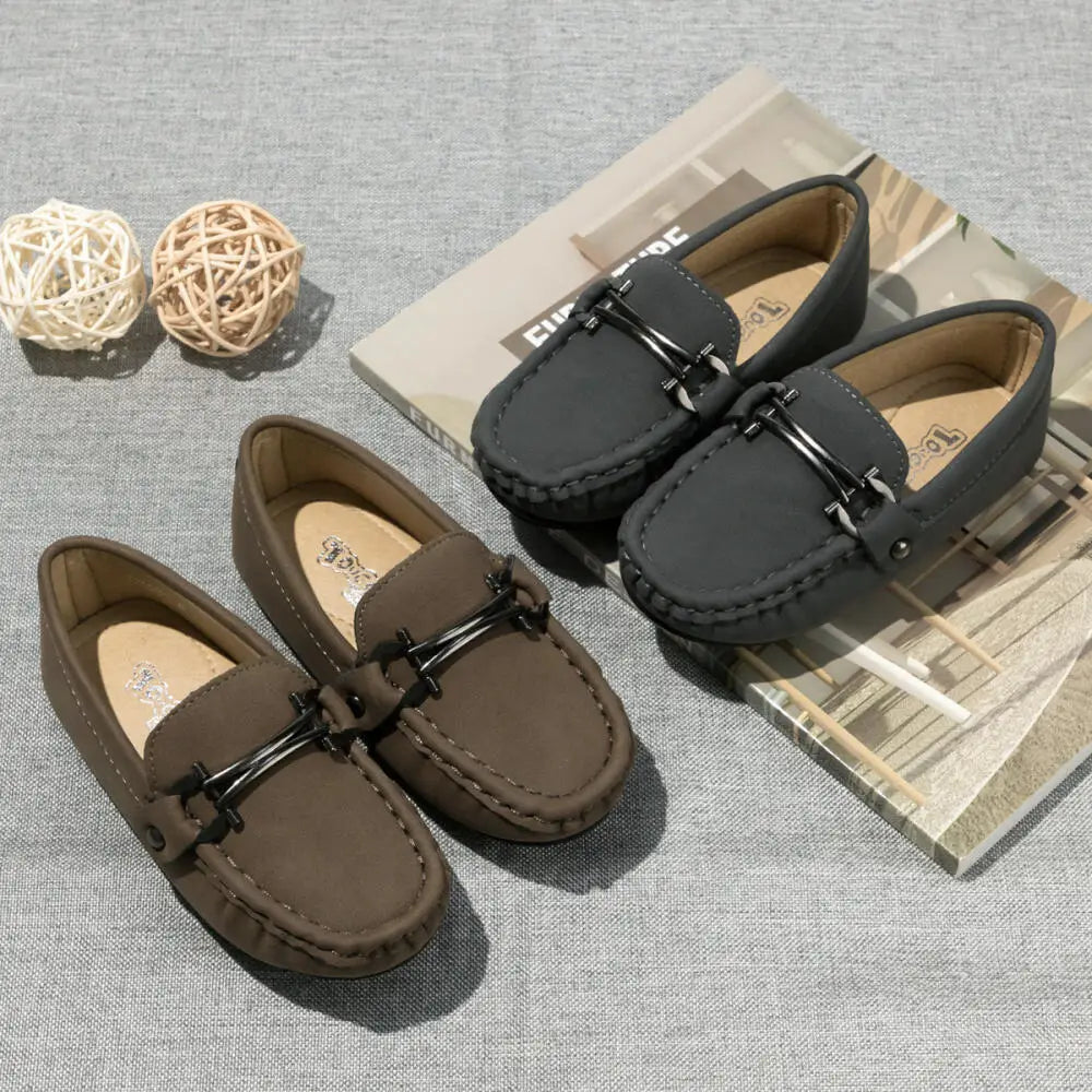 Kids Casual Shoes Neutral Boys Girls Soft PU Leather Kids Shoes Hot Sale Pure Color Anti-skid Breathable Fashion Sneakers