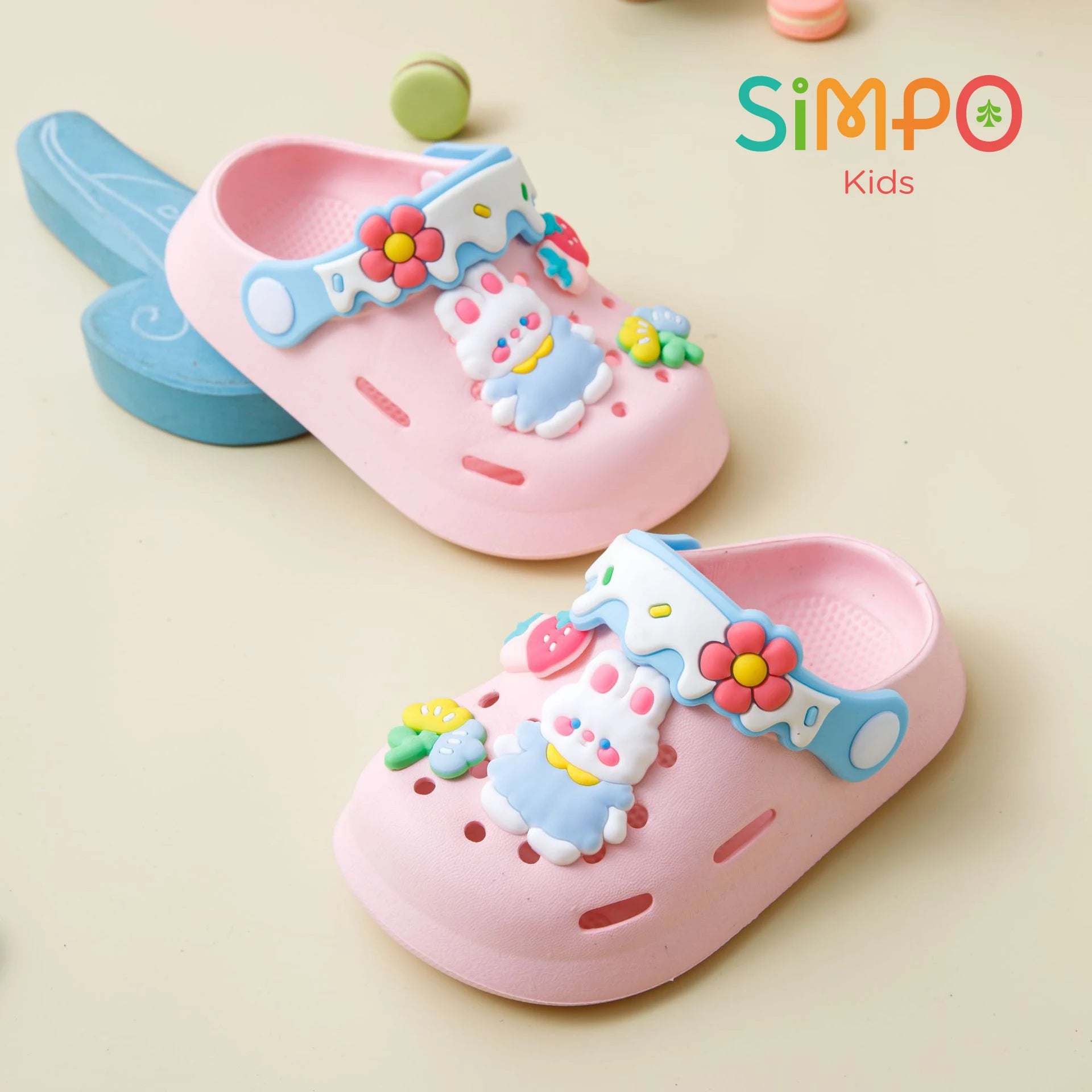 Chaussures de jardin pour filles, sabots à semelle souple pour bébé, respirantes, antidérapantes, sandales de plage pour intérieur et extérieur, tendance, motif lapin mignon