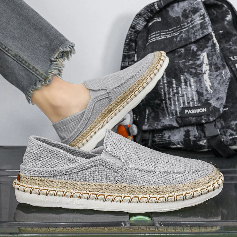 Fashion Fisherman's Slip-on Cloth Shoes Men Loafers Summer Slippers Flats Lazy Shoes Size 39-44 - IFINDALL