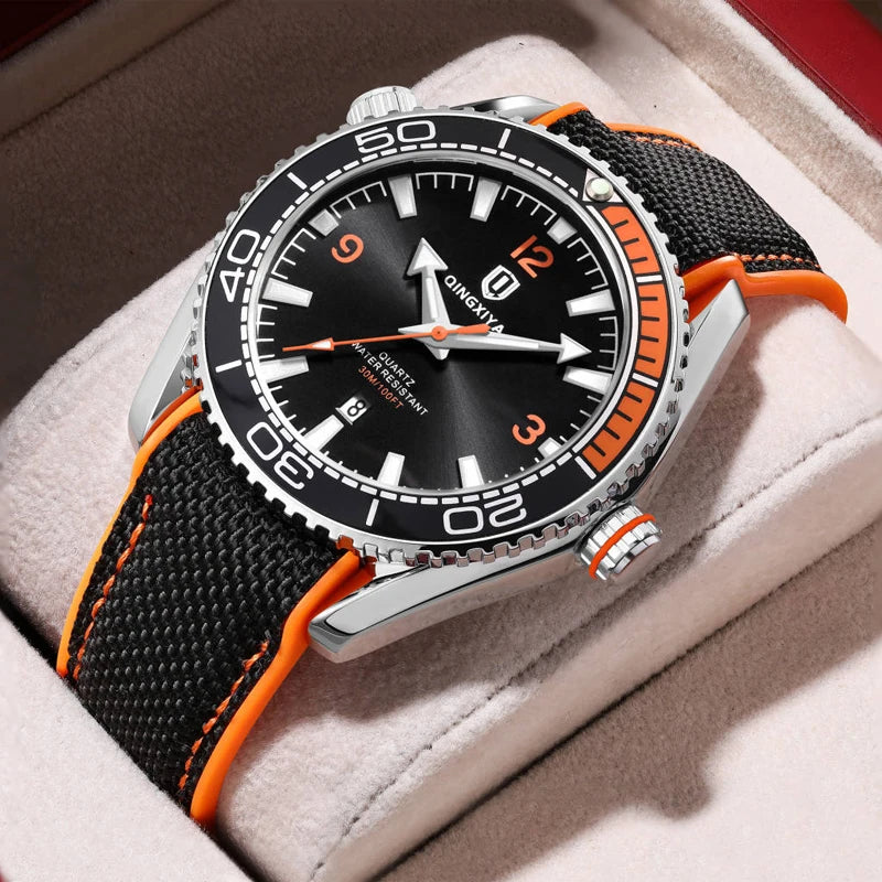 QINGXIYA Brand New Fashion Quartz Watch Men Sports Silicone Strap Waterproof Luminous Calendar Mens Watches Relogio Masculino - IFINDALL