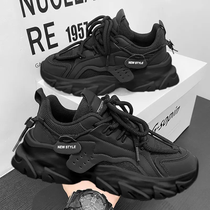 Men's Shoe Breathable Thick Soled Casual Sneakers Outdoor Running Four Seasons New Tennis Men Soft Soles Comfort Male Sneakers - IFINDALL