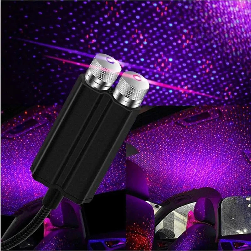 USB Car Roof light LED Babysbreath Atmosphere light Ambient LED Projection lamp LED Starry Sky Night Light Car Decorative light - IFINDALL