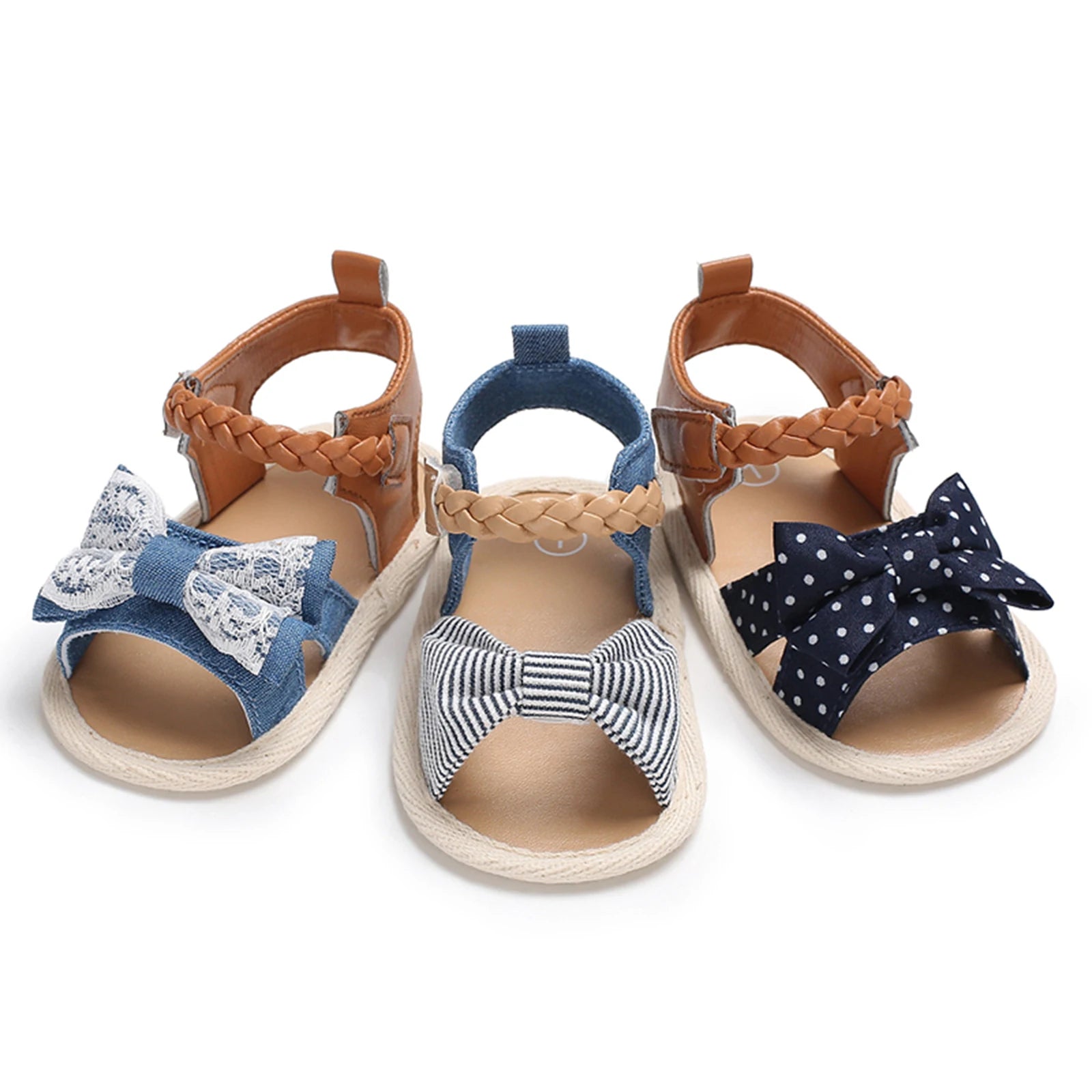 Sandales mignonnes pour bébé fille, chaussons de plage, souples, antidérapants, nœud papillon, chaussures d'été pour tout-petits, chaussures de princesse pour les premiers pas