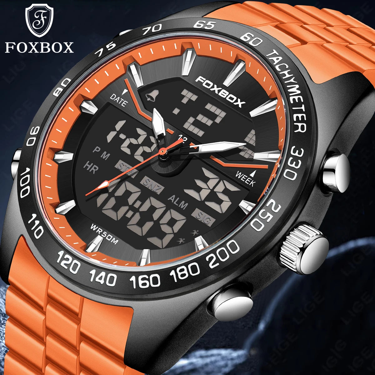 New FOXBOX Fashion Military Watches for Men Luxury Original Sports Chronograph Watch Waterproof Quartz WristWatch Clock Gift - IFINDALL
