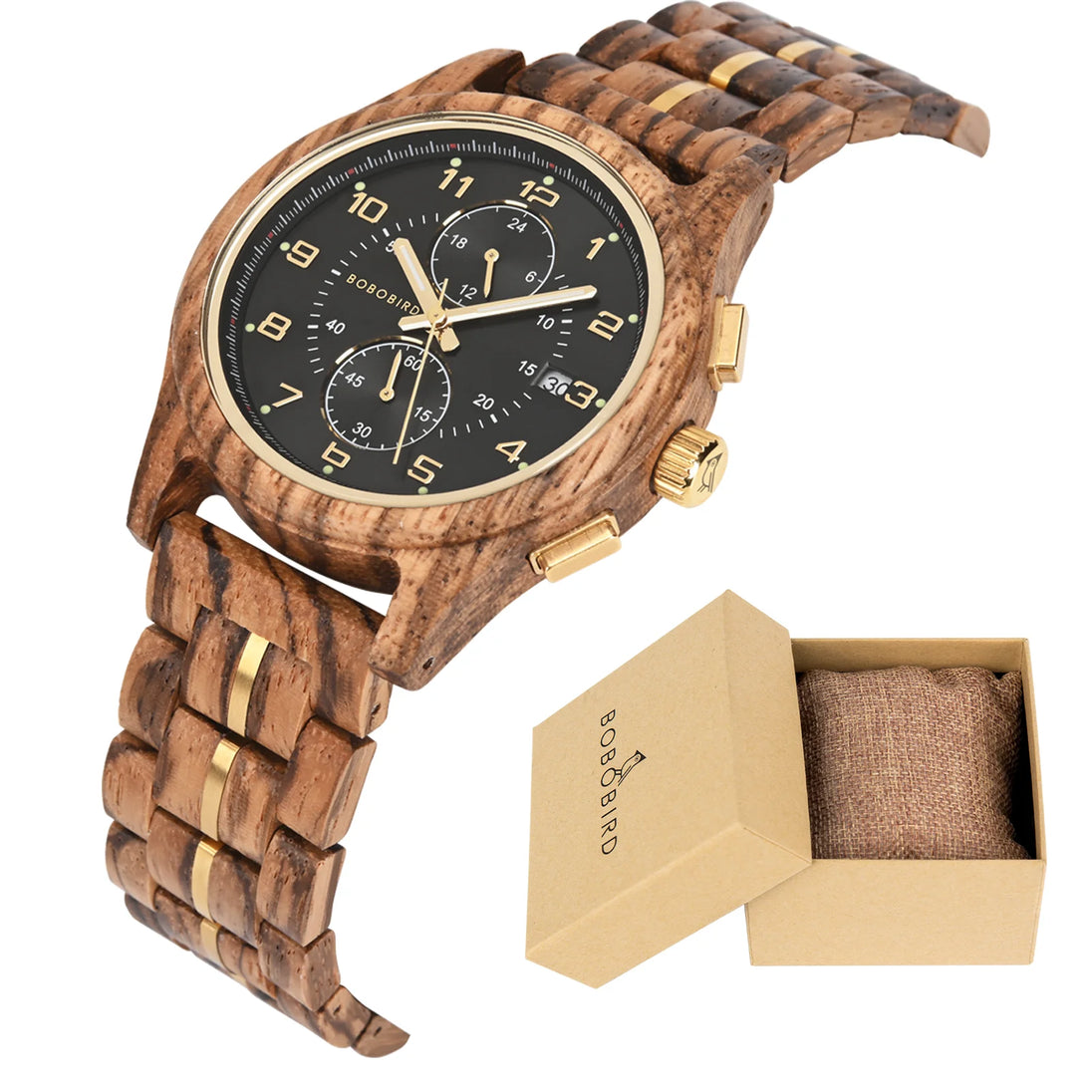 BOBO BIRD Watch Wood Wristwatch Man Handcrafted Vintage New Wooden Quartz Watch With Stylish Natural Wood Watch Unique Custom - IFINDALL