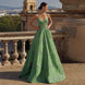 Sharon Said Luxury Beaded Green Spaghetti Arabia Elegant Evening dress for 2025 Dubai Women Wedding Party Gown SS225 Customized - IFINDALL