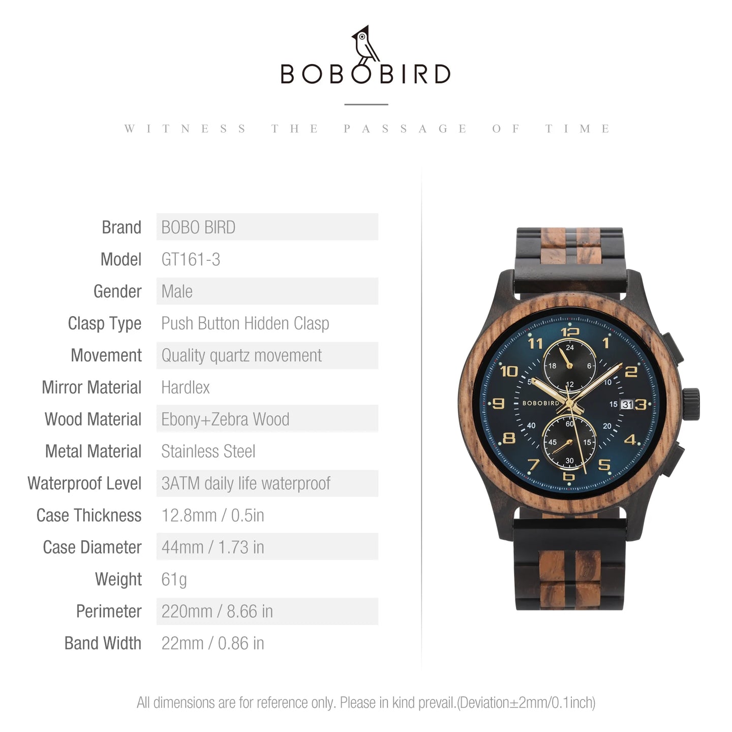 BOBO BIRD Watch Wood Wristwatch Man Handcrafted Vintage New Wooden Quartz Watch With Stylish Natural Wood Watch Unique Custom - IFINDALL