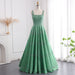 Sharon Said Luxury Beaded Green Spaghetti Arabia Elegant Evening dress for 2025 Dubai Women Wedding Party Gown SS225 Customized - IFINDALL