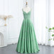 Sharon Said Luxury Beaded Green Spaghetti Arabia Elegant Evening dress for 2025 Dubai Women Wedding Party Gown SS225 Customized - IFINDALL