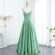 Sharon Said Luxury Beaded Green Spaghetti Arabia Elegant Evening dress for 2025 Dubai Women Wedding Party Gown SS225 Customized - IFINDALL