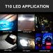 2PCS W5W Led T10 Car Light COB Glass 6000K White Auto Automobiles License Plate Lamp Led Dome Read DRL Bulb Style 12V - IFINDALL