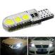 2/6/10 T10 W5W Car LED Bulb Turn Signal Light Interior Dome Reading Light License Plate Wedge Side Super Bright White 12V 6SMD - IFINDALL