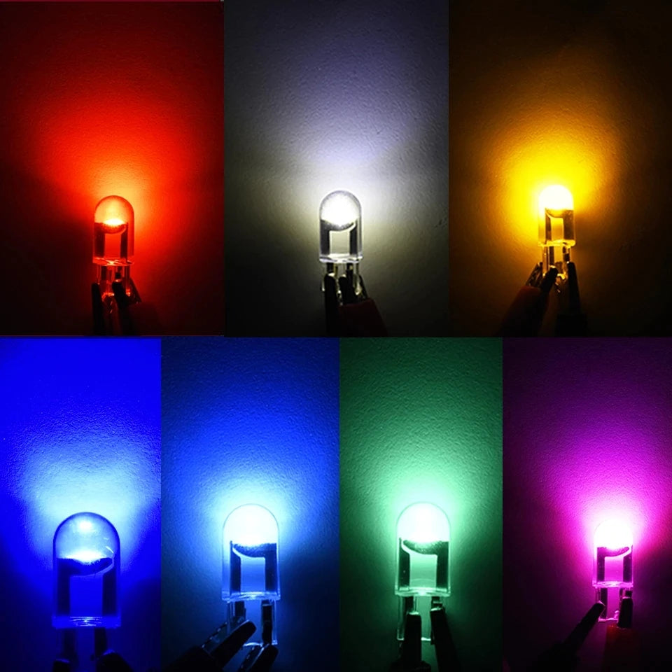 2PCS W5W Led T10 Car Light COB Glass 6000K White Auto Automobiles License Plate Lamp Led Dome Read DRL Bulb Style 12V - IFINDALL