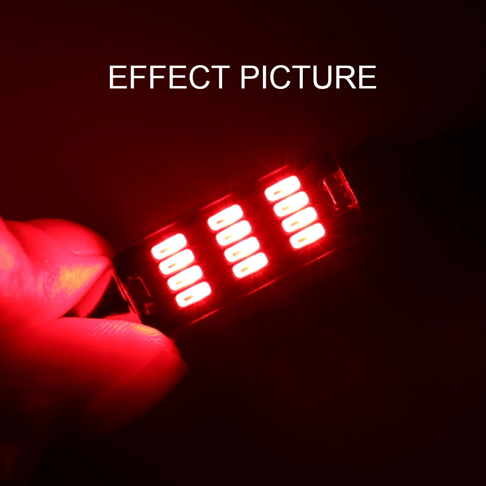 EURS 31MM 36mm 39mm 41mm Dome Light 12SMD 4014 SMD CANBUS Error Free Car Interior Bulb License Plate Lamp white red blue 12V 24V - IFINDALL