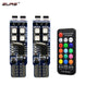 EURS RGB T10 W5W 10 SMD Colorful Car LED Clearance Light Marker Lamp Position Light with Remote Control 12V Auto Atmosphere lamp - IFINDALL