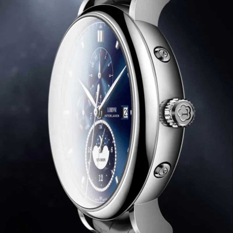 LOBINNI Designer Men Automatic Mechanical Watches Moon Phase Date Week Men Wristwatch Waterproof Sapphire Glass Watches - IFINDALL