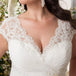 Jiayigong Cheap Plus Size Wedding Dresses Stock Customized Cap Sleeve V-neck Lace Applique Chiffon Beach  Dress Vestido De Novia - IFINDALL