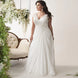 Jiayigong Cheap Plus Size Wedding Dresses Stock Customized Cap Sleeve V-neck Lace Applique Chiffon Beach  Dress Vestido De Novia - IFINDALL