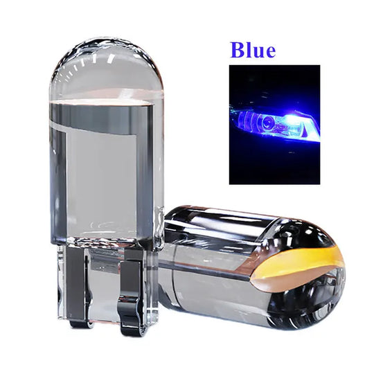 2PCS W5W Led T10 Car Light COB Glass 6000K White Auto Automobiles License Plate Lamp Led Dome Read DRL Bulb Style 12V - IFINDALL