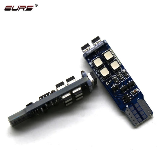 EURS RGB T10 W5W 10 SMD Colorful Car LED Clearance Light Marker Lamp Position Light with Remote Control 12V Auto Atmosphere lamp - IFINDALL