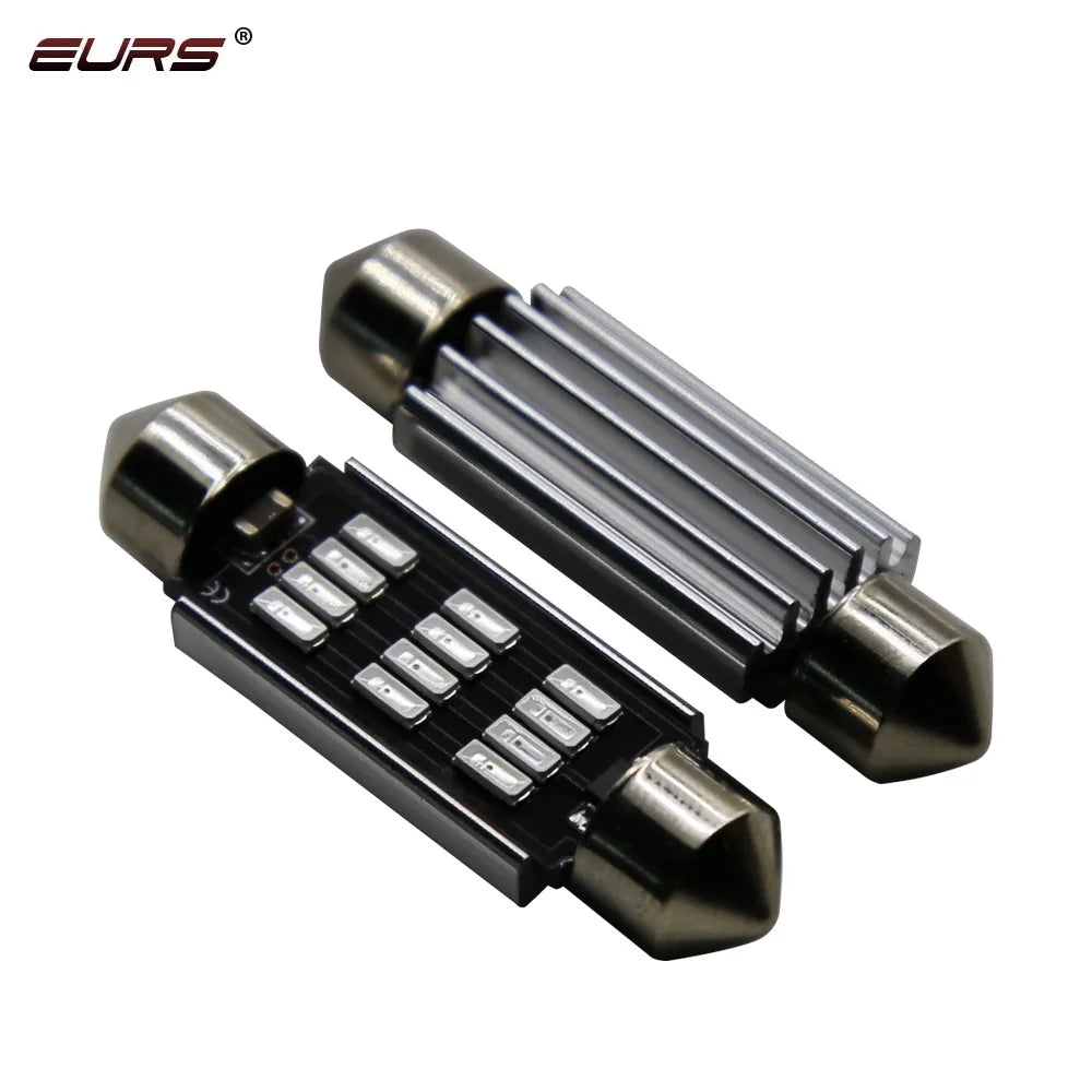 EURS 31MM 36mm 39mm 41mm Dome Light 12SMD 4014 SMD CANBUS Error Free Car Interior Bulb License Plate Lamp white red blue 12V 24V - IFINDALL