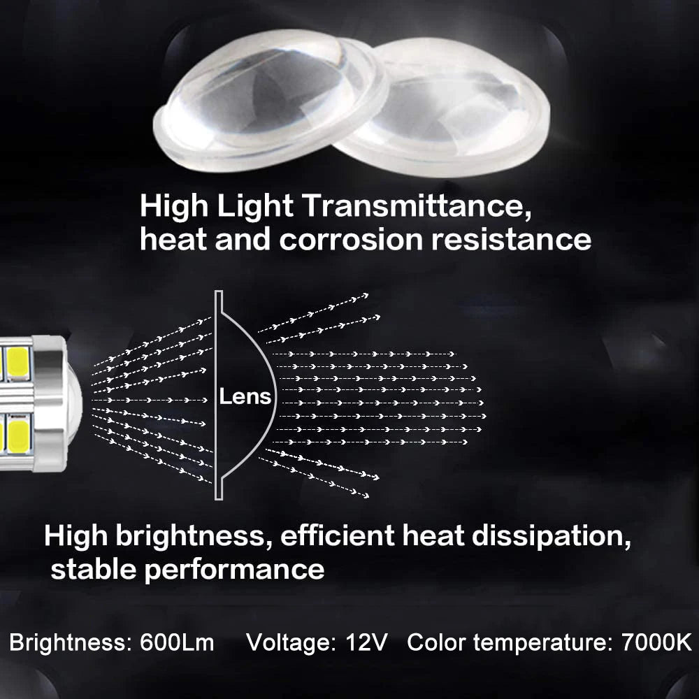 2/4/8 PCS Car LED Bulb P21W 1156 BA15S P21/5W BAY15D 1157 12V 7000K White Turn Signal Brake Backup Reverse Parking Lights Lamps - IFINDALL