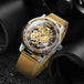 WINNER Roman Mechanical Watches for Men Fashion Gold Skeleton Mens Watch Luxury Mesh Stainless Steel Strap Luminous Unisex Clock - IFINDALL