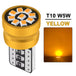 2/4/6/8/10/20 PCS T10 W5W LED Bulb CANBUS 12V 2016-9SMD Car Interior Dome Door Glove Box Trunk License Plate Lights White Yellow - IFINDALL
