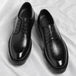 New Luxury Men's Brogues Leather Elevator Shoes Man Height Increase Insole 8cm/10cm Black Formal Business Wedding Work Men Shoes - IFINDALL