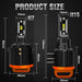 2Pcs H7 H15 LED Car Headlights  Bulbs Canbus Wireless Driving Running Light  Plug and play Fog Light 7535 CSP 12V - IFINDALL