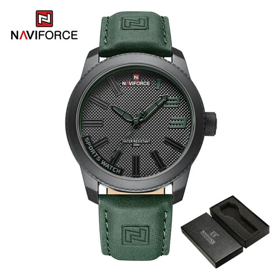 NAVIFORCE Men Wristwatch Top Brand Luxury Waterproof Watch Simple Sport Military Army Original Business Quartz Male Clock 9202 - IFINDALL