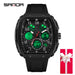 Men Sports Digital Wrist Watches For Male Clock Dual Display Man Tonneau Watches Chronograph Luminous Silicone Band Dropship - IFINDALL