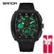 Men Sports Digital Wrist Watches For Male Clock Dual Display Man Tonneau Watches Chronograph Luminous Silicone Band Dropship - IFINDALL