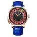 HAEMMER  New Men's Mechanical Watch Diamond Face NH35 Watch Men's Push Button Roulette Rotating Sapphire Glass Watch Waterproof - IFINDALL