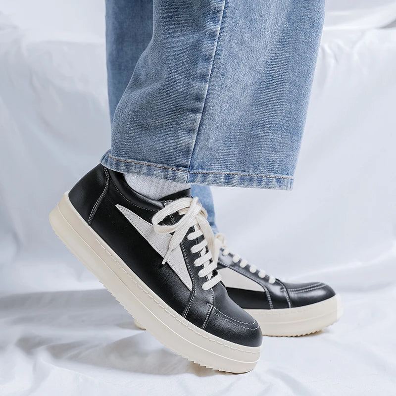 Man Casual Shoes Brand Classic Comfortable Fashion Versatile 2025 Men Leather Shoes - IFINDALL