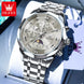 OLEVS 3675 Mens Watch Original Multifunctional Chronograph Quartz Watch Moon Phase Watches For Men Waterproof Mens Gifts Reloj - IFINDALL