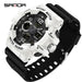 SANDA 3168 White Sport Watch  LED Digital 50M Waterproof Watch Men Multifunction Clock Relogio Masculino Men Military Watches - IFINDALL