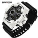 SANDA 3168 White Sport Watch  LED Digital 50M Waterproof Watch Men Multifunction Clock Relogio Masculino Men Military Watches - IFINDALL